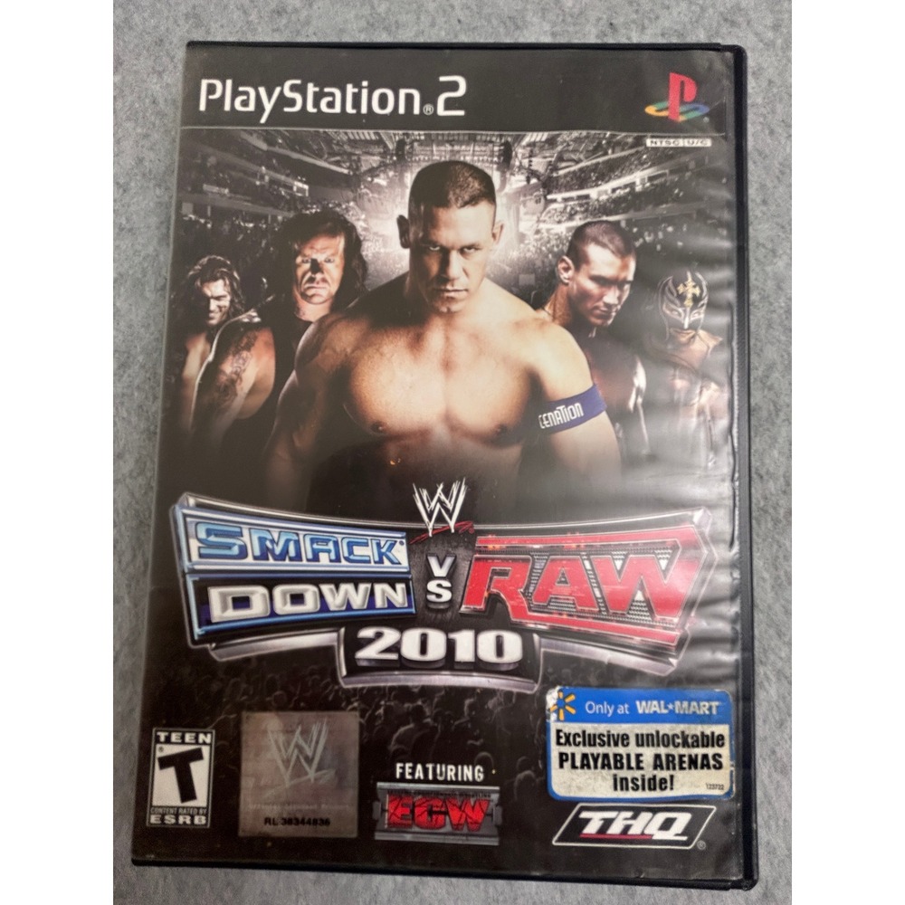 WWE SmackDown vs Raw 2010 Sony PlayStation 2 PS2 Case & Insert Only
